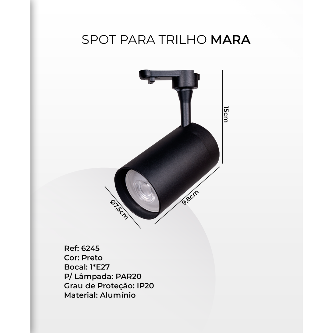 spot trilho mara preto